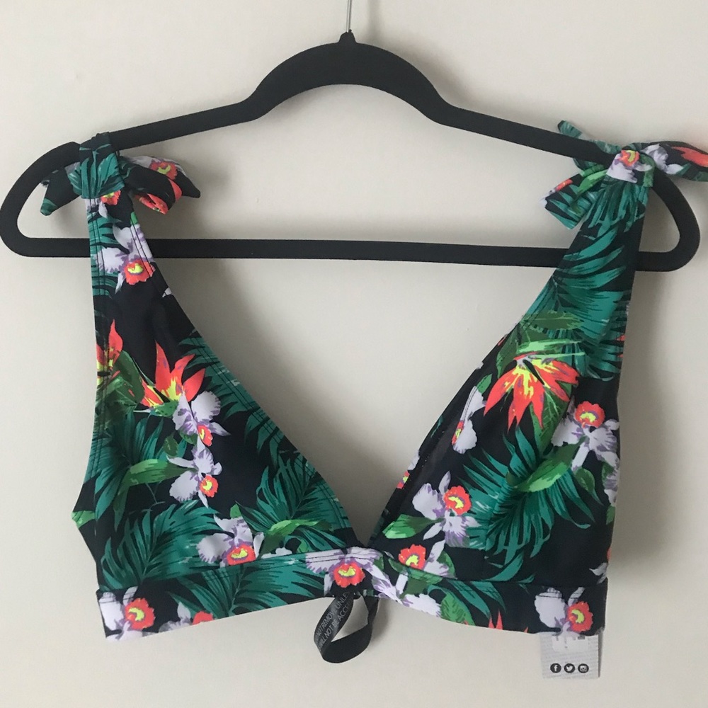 Floral Print Bikini Top